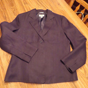 Talbots Black Linen Blazer